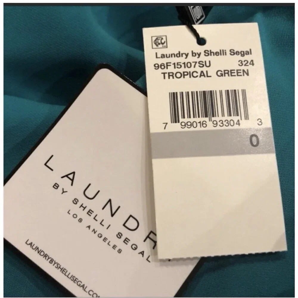 NWT Laundry By Shelli Segal Green Cocktail dress Sz 0 - Picture 4 of 4